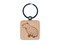 Capybara the Giant Friendly Rodent Engraved Wood Square Keychain Tag Charm
